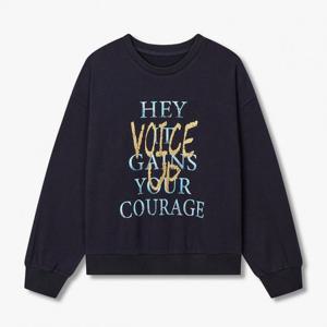 보브  (7156140004) 레터링 프린트 크루넥 맨투맨