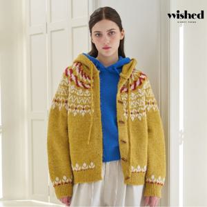 [위시드]노르딕 토글 버튼 후드 니트 가디건 (WICDCD032)