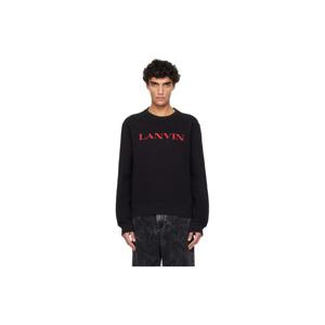 랑방 스웨트셔츠 블랙 랑방 자수 코튼 스웨트셔츠 252254M204000