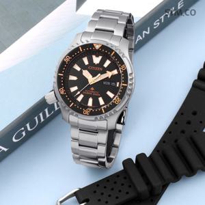 시티즌 NY0160-66E 프로마스터 오토매틱 해양 다이버 아날로그 남자 메탈 시계 d