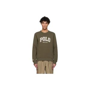 폴로 랄프로렌 스웨트셔츠 카키 로고 플리스 스웨트셔츠 252213M204010