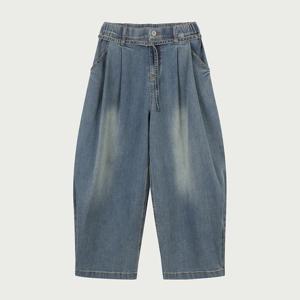 [행텐 틴즈]행텐틴즈 여아 프론트 턱 스냅 와이드 데님팬츠_244(14560-155-207-10)