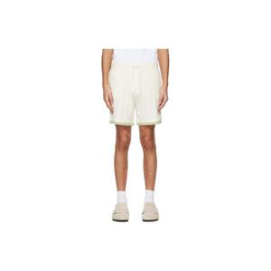 카사블랑카 반바지 오프 화이트 테니스 부클레 쇼츠 261195M193010