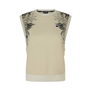 파리게이츠나시 NQC 521D1TR182_BG 여성 페이즐리 플로럴 슬리브리스 티셔츠