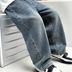 아동 데님 팬츠 남아 여아 와이드 청바지 초등 주니어 바지