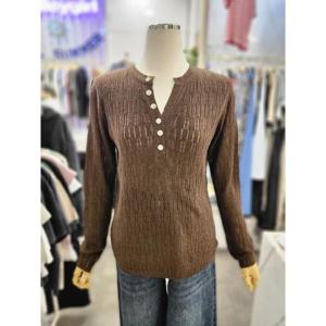 밸리걸 세이브존01 가을 버튼넥 긴팔 니트 816041-1