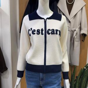 클리지 DP01 큐티 폭닥 카라 집업 니트 CQ2WKC05