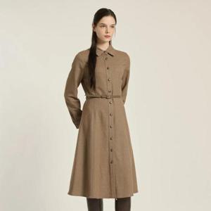 [비씨비지]셔츠 카라 벨티드 원피스 B5DAO621