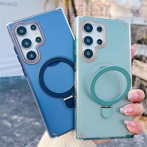 갤럭시S24 플러스 울트라 메탈 링홀더 맥세이프 하드 범퍼케이스