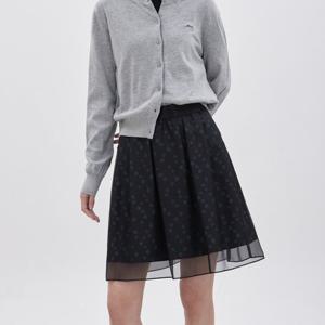 [주크] 플라워 자카드 미니 플레어 스커트 Z261MSD003