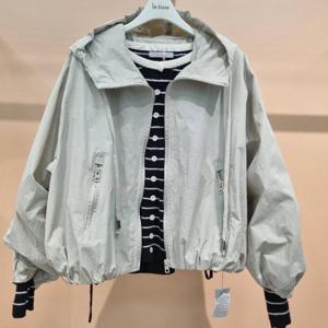 라티움 HC34 봄 부드러운바스락원단루즈핏 밑단밴딩짧은집업후드점퍼 T2613jp13