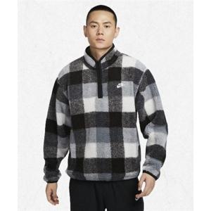 나이키 NIKE 클럽 윈터라이즈드 하프집 M - 블랙 화이트 스모크 그레이 화이트 FZ0898-010 2477413