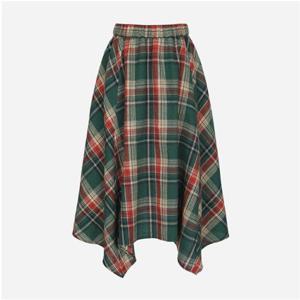 써스데이아일랜드 깅엄체크 밴딩 레이어드 스커트 T258MSK232W 354147