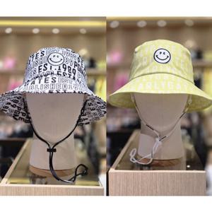 [파리게이츠]521F1CP382-여성 스마일 자수 로고 패턴 버킷햇-(26년S S)