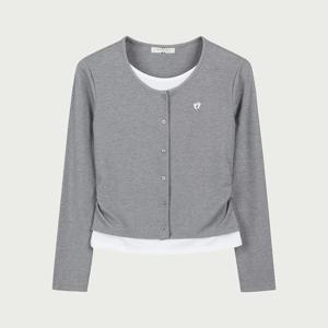 [행텐 틴즈]여성 가디건 레이어드 셔링 티셔츠_057(10570-131-401-45)