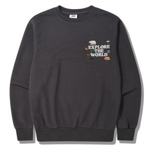 [지프]남녀공용 베어 레터링 맨투맨 JQ4TSU824