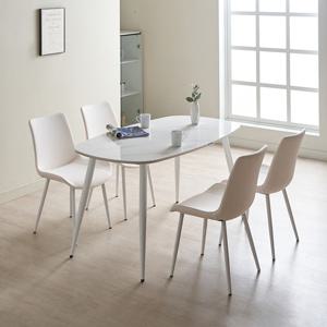 마야 양면 포세린 세라믹 4인용 식탁세트 라운드 B형 (테이블1개+의자B형 4개)