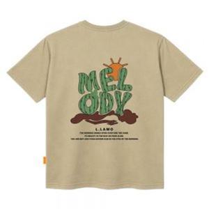 엘라모 멜로디 반팔 티셔츠 남녀공용 빅사이즈 S~4XL