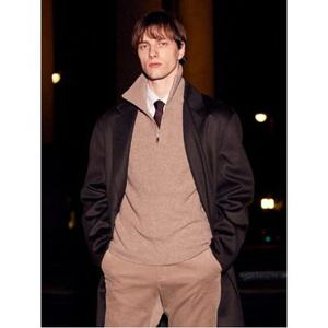 [로가디스]울 솔리드 루즈핏 하프집업 스웨터 베이지(RY4X51P72A)