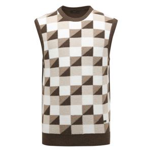 [링스] [베이직라인] 남성 체크패턴 라운드 베스트 L11D3SV122_BR