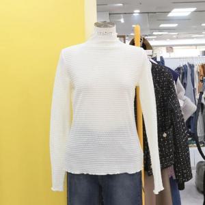 르피타 DP01 엠보 레이스 반목 티셔츠 L244UBLB51