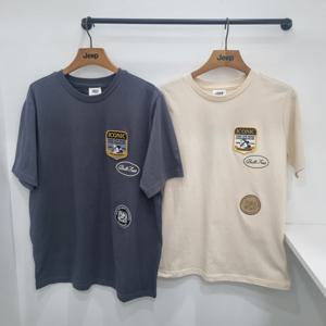 [지프]와펜 장식 루즈핏 반팔티셔츠 JQ2TSU222_JK