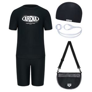 [아레나] 스타터 남아동 생존수영 래쉬가드 수영복 4부키트 A5BB1KB06BLK