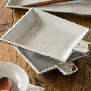 이천도자기 집으로 화이트 마름모 접시 17.5cm 그릇 사각접시 사각쿠프 찬기 반찬접시 반찬그릇 반찬기 그