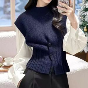 [베나프]잘록 라인 니트조끼_BJ1VE001