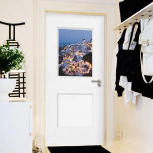 아트박스/꾸밈 ia762-창문패널산토리니의밤_현관문시트지