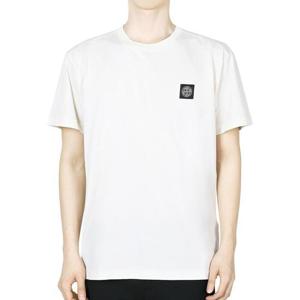 디몬트 스톤 남성 컴퍼스 로고 패치 슬림핏 반팔(아이보리) K1S15 2100039 S0013 V0093