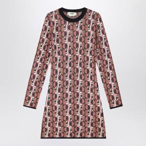 펜디 핑크 비스코스 자카드 미니 원피스 FZDD92AYLV F1T6N