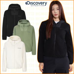 디스커버리 25FW 가을 상품 여성 자가드 세미오버핏 플리스 후드 자켓 DWSS34054-ICWJ