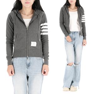 사선완장 FJT001A 00535 025 톰브라운 루프탭 여성 슬림핏 후드집업 자켓