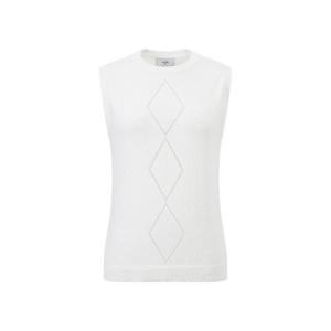 캘러웨이골프조끼 LQS CWSO24S406_WH 여성 봄 아가일 라운드베스트