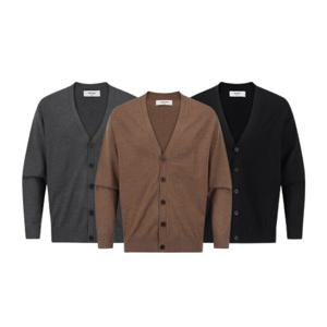 [에디션앤드지][3종1택/ 2025 F/W] 프리미엄 Y넥 베이직 가디건 스웨터 니트 NEG1EC1901