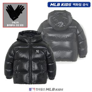 [MLB키즈US] (7ADJB0556-50BKS) [플리스장갑증정] 에어 데일리 글로시 숏 덕다운 아동패딩 키즈패딩