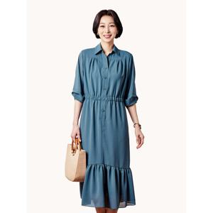 [마담엘레강스][마담엘레강스] 엘레나 시어서커 원피스 K231OP01