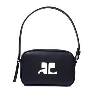 꾸레쥬 슬림 레더 숄더 카메라 백 블랙 124GSA092CR0027