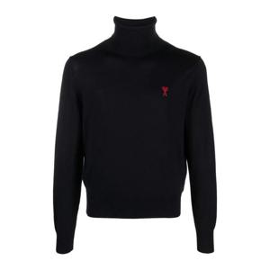 AMI Paris 아미 드 꾀흐 하이 넥 스웨터 H23FKS411KN0025