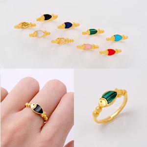 [골드모아] 여자 순금 반지 디자인 3.75g [컬러빔 물고기] 애끼반지 추천