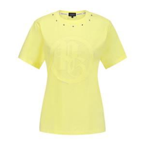 파리게이츠골프반팔티 NQC 521D1TR308_YL 여성 스터드 빅 로고 반팔 티셔츠