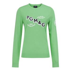 파리게이츠골프긴팔티 NQC 522D1SW961_GN 여성 컬러 믹스 엠보 로고 자카드 스웨터