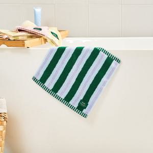 [모던하우스] STF 스프링 더블스트라이프 코마사 핸드타월 GREEN 34X34cm 65g