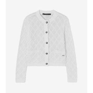 [게스]여성 다이아패턴 스웨터 가디건(YQ1S2661)