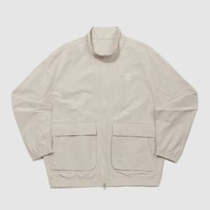 엄브로바람막이 TQT UQ221CJK48-PBE 레이트 체크아웃 린넨 블루종 자켓 / PLATINUM BEIGE