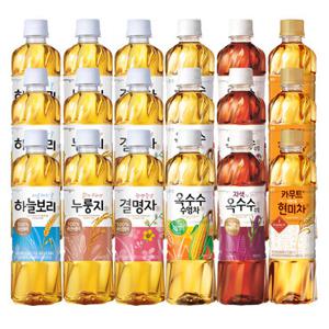웅진식품 차음료 6종 3개씩 (하늘보리, 누룽지차, 결명자차, 카무트현미차, 옥수수수염차, 자색옥수수수염차)