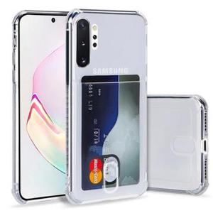 갤럭시노트10플러스 5G 카드수납 포켓 TPU 범퍼 투명 케이스