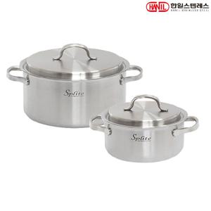 한일스텐레스 스플릿 인덕션 통5중 304스텐 냄비세트 2종C 양18+양24