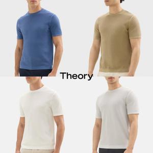 띠어리 O054708R 남자 오가닉 코튼 크루넥 반팔 니트 스웨터 탑